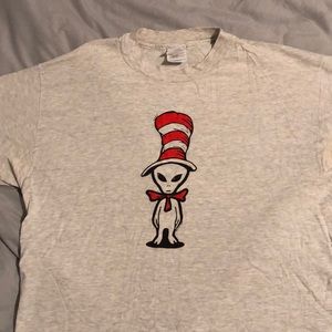 Alien Cat in the Hat shirt